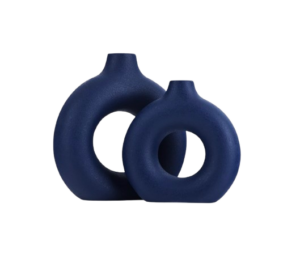 Blue Ceramic Vases (Set of 2)