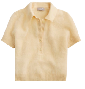 J.Crew Brushed Cashmere Polo Sweater
