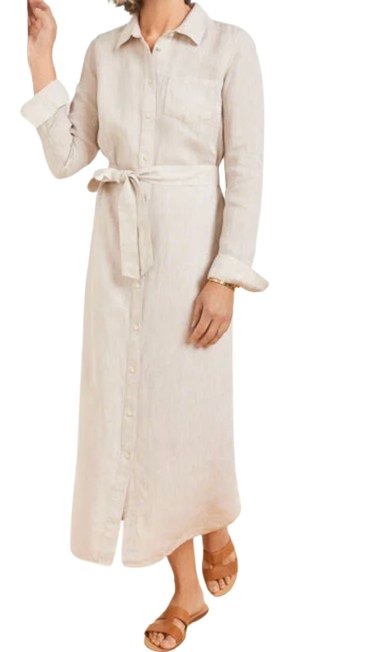 Talbots Cross Dyed Linen Shirtdress