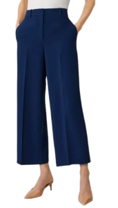 Ann Taylor Petite Wide Leg Crop Pant in Fluid Crepe