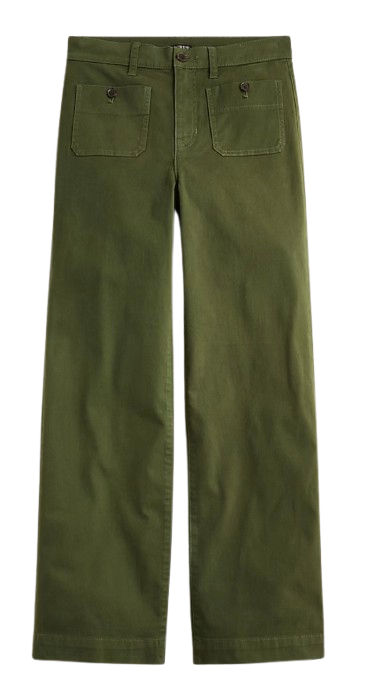 J.Crew Petite Sailor Wide Leg Chinos