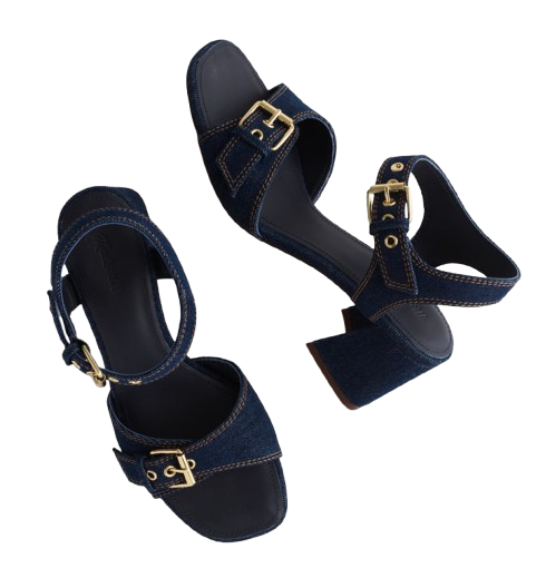 Madewell Neeka Ankle Strap Sandal in Denim