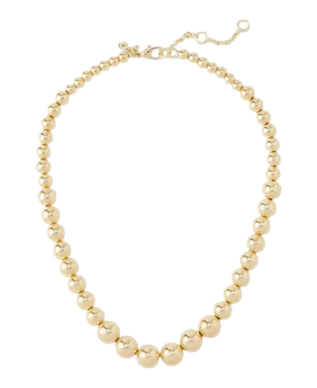 Ann Taylor Gold Metal Ball Necklace