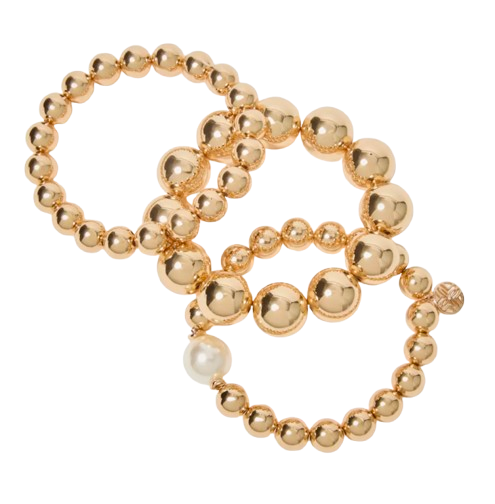 Lilly Pulitzer Gold Ball Layered Bracelet Set