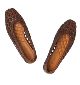 J.McLaughlin Leather Basket Weave Flats