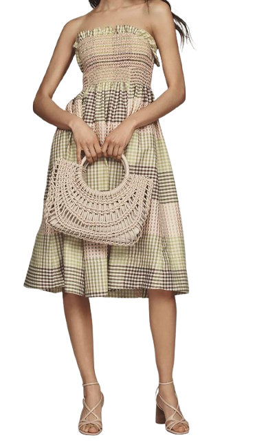 Maeve Strapless A-Line Midi Dress