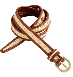 J.Crew Raffia and Leather Belt