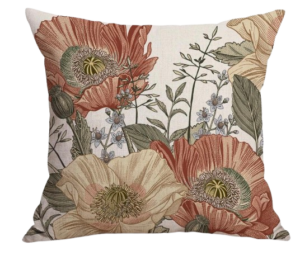 Vintage Flower Print Throw Pillow Covers