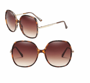 Oversized Round Tortoise Sunglasses