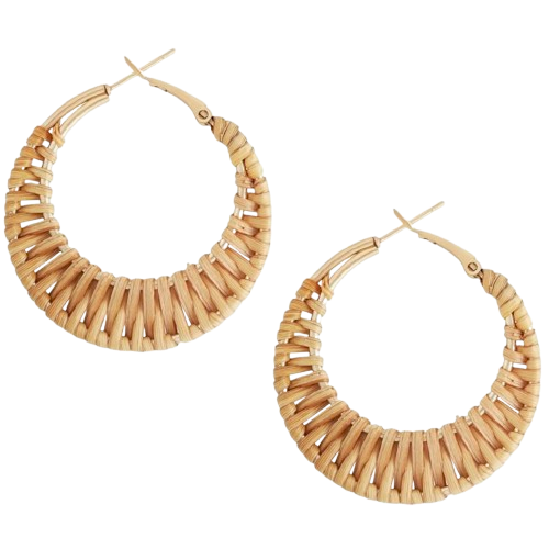Handwoven Rattan Hoops