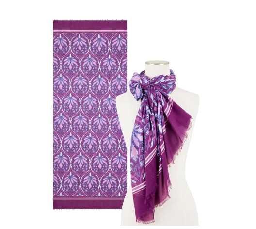 Talbots Floral Medallion Oblong Scarf