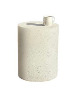 LuxenHome Outdoor Cement Side Table