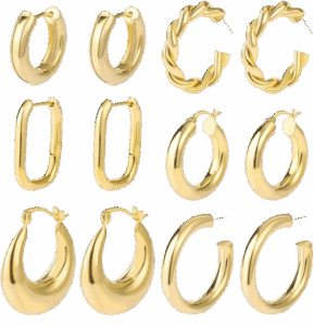 Amazon Gold Hoop Earrings Set