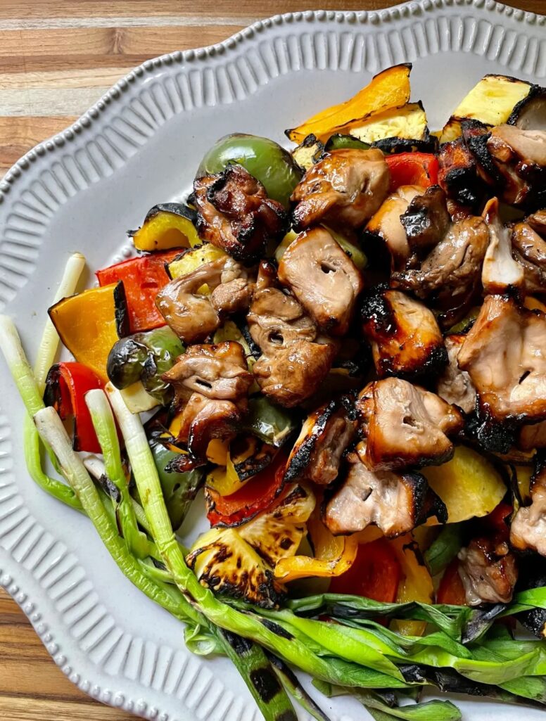 Teriyaki Chicken Skewers with Pineapple & Peppers