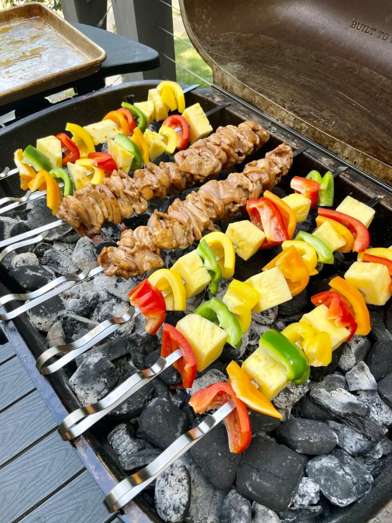Grill Season, Chicken Skewers, pineapple, summer recipe, Memorial Day