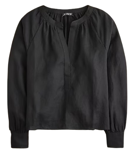 J. Crew Linen Tunic – Black