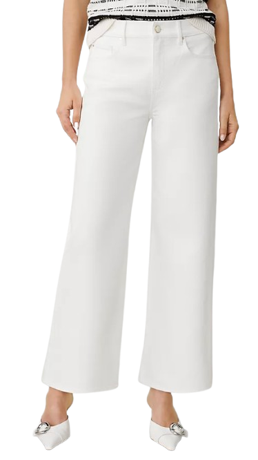 Ann Taylor White Wide Leg Denim