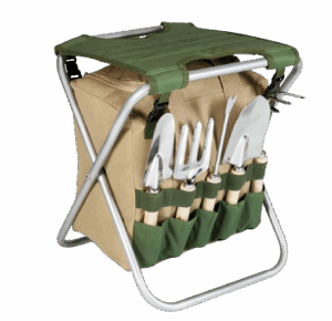 Foldable Gardening Seat with Detachable Tote