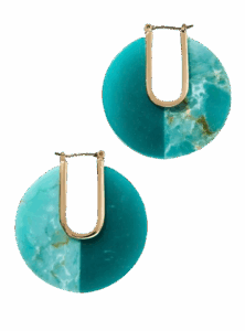 Anthropologie Half & Half Colored Hoop Earrings