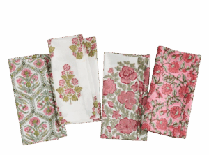 Lainey Block Print Cotton Napkins
