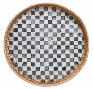 Rattan Checkered Tray