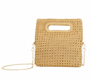 Talbots Straw Foldover Clutch