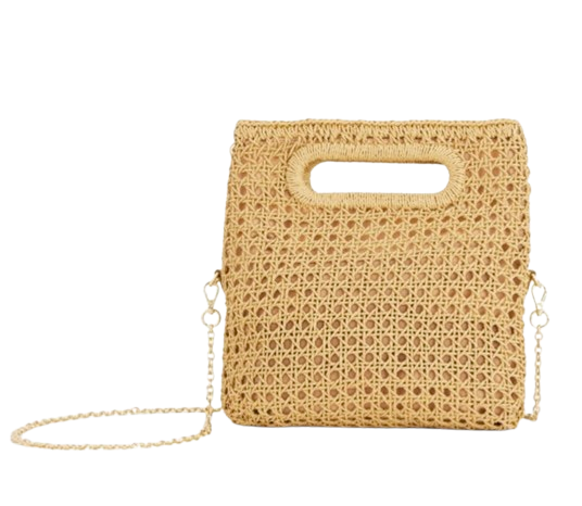 Talbots Straw Foldover Clutch
