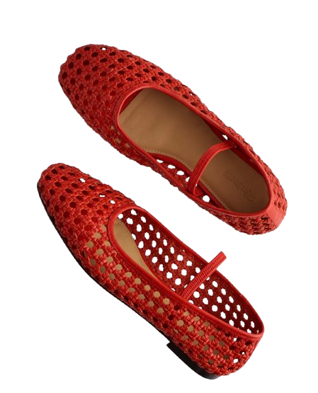 Madewell Red Woven Ballet Flat