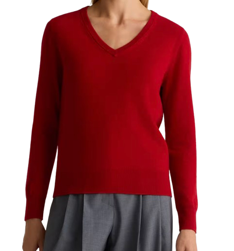 Mongolian Cashmere Sweater- Red