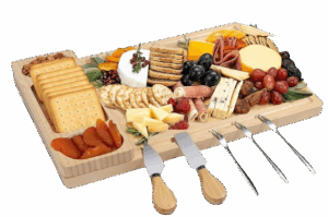 Bamboo Cheese Board & Knife Set