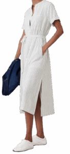 Banana Republic Factory Linen-Blend Utility Midi Shift Dress