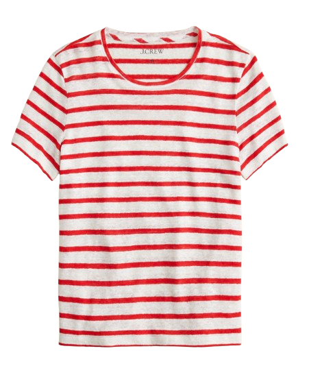 J.Crew Relaxed Linen Tee in Stripe