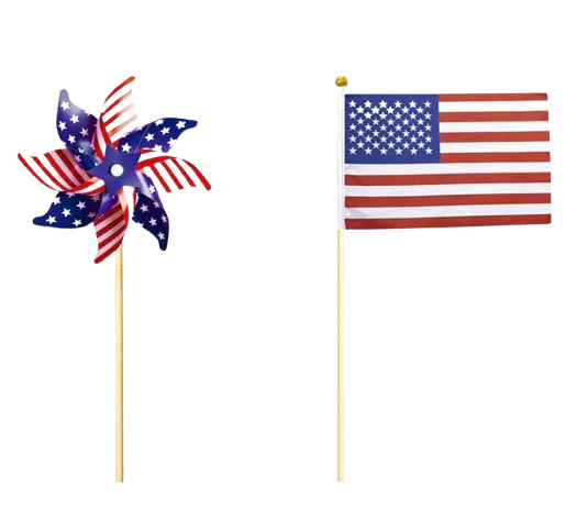 American Flag and Pinwheel Set