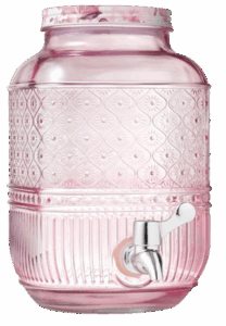 Colored Glass Drink Dispenser