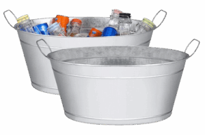 Galvanized Metal Party Tub (Set of 2)