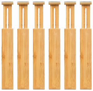 Bamboo Adjustable Drawer Dividers