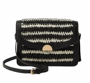 Ann Taylor Weekend Striped Raffia Crossbody Bag