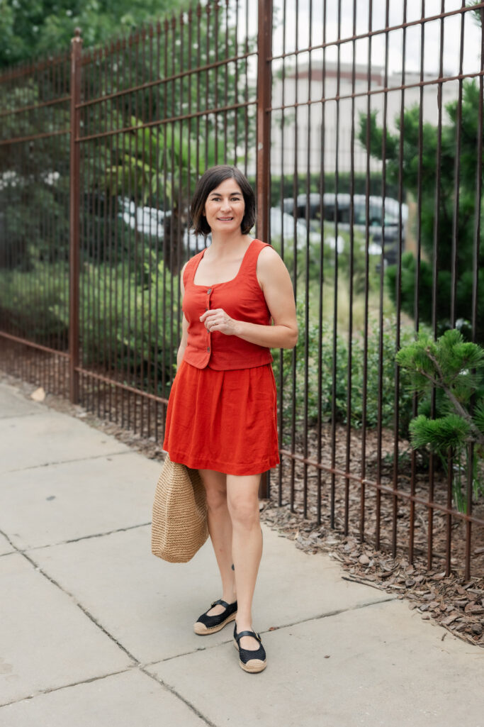 Matching Set, Skort, Linen, Summer Fashion, Style Tip, espadrille
