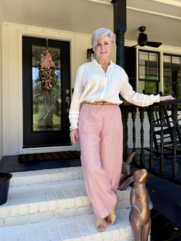 sleeveless tops, summer blazer, matching magic, wide-leg trousers