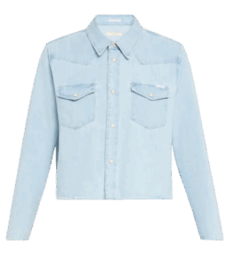 Mother The Super Ex Crop Step Fray Shirt