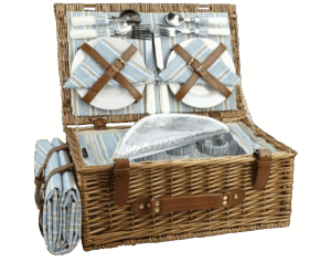 HappyPicnic Wicker Picnic Basket with Cutlery Set