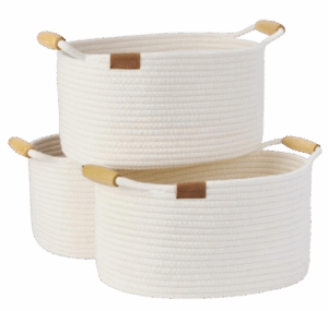 StorageWorks Cotton Rope Basket