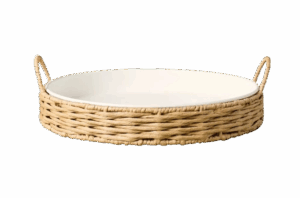 Woven Round Serving Tray