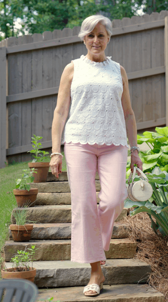 sleeveless tops, summer blazer, matching magic, wide-leg trousers