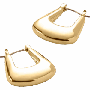 Lands’ End Gold Geo Hoop Earrings
