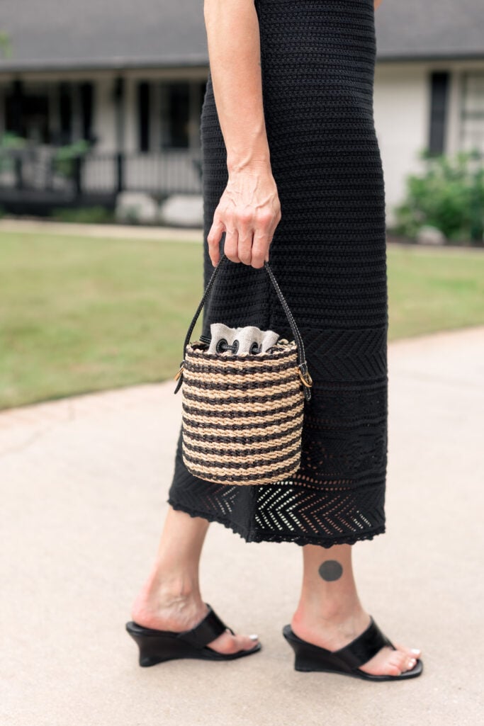 Summer Style, Basket Bag, Sunglasses, Petite Fashion, Shop the Look, Pointelle Dress