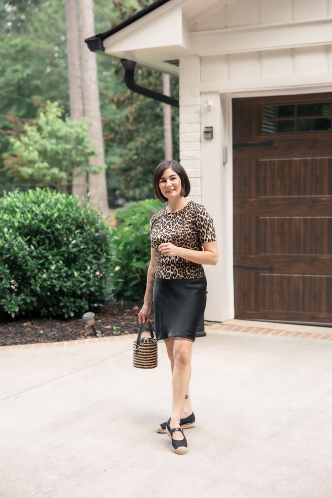 Day-to-Night, Evening, Shop the Look, Skirt, Cashmere Tee, Espadrilles