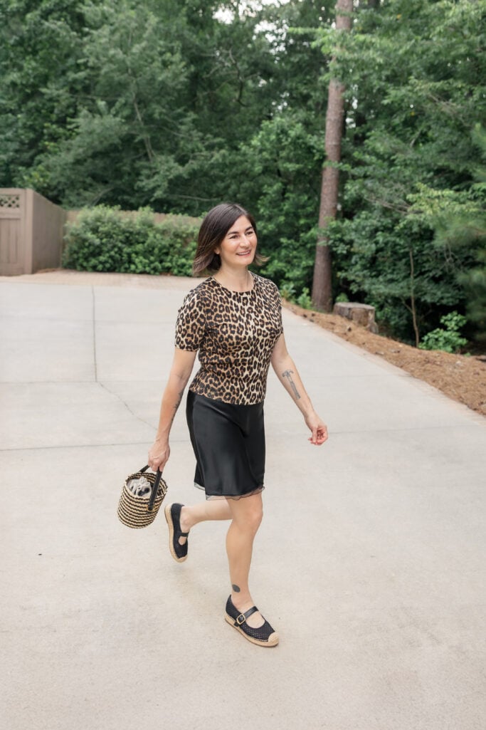 Day-to-Night, Evening, Shop the Look, Skirt, Cashmere Tee, Espadrilles