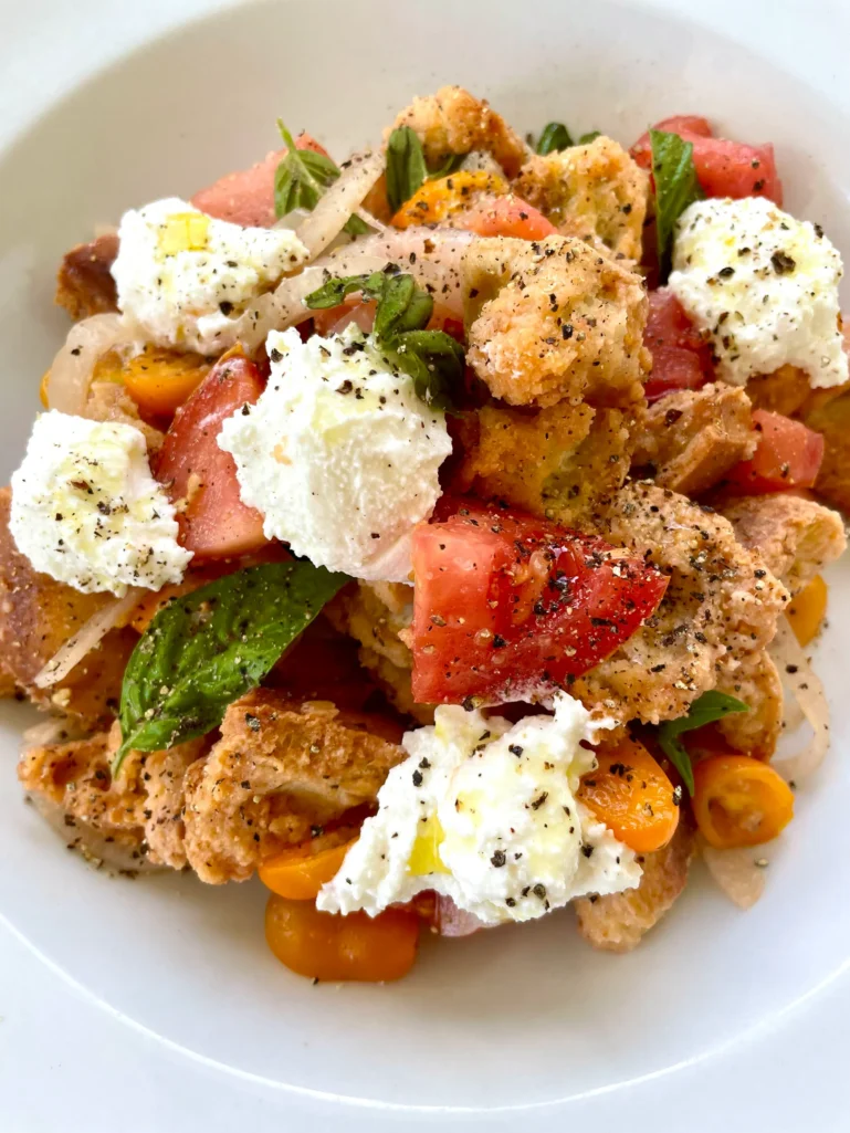 This Panzanella Salad with Ricotta Will Be the Star of Your Summer Table