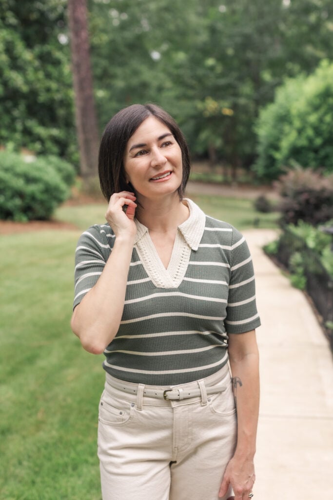 Shop the Look, Petite Fashion, Linen Pants, White Denim, Summer Style, Woven Accessories